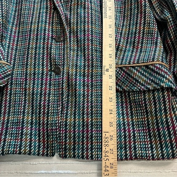 Hienzelaumn Blazer/Jacket Wool Tweed  Multicoloured US Sz10 Elbow patches VTG - Picture 9 of 14